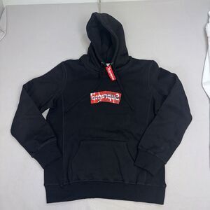 Supreme Comme Des Garcons CDG Box Logo Hoodie Black Size L With Plastic Bag SS17
